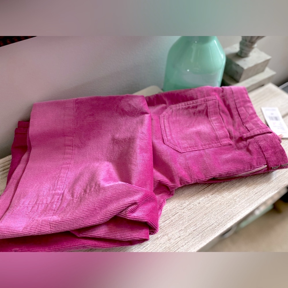 Vineyard Vines Wide Leg Corduroy Pants ✨ Dahlia Size 26 [runs big] | hot pink